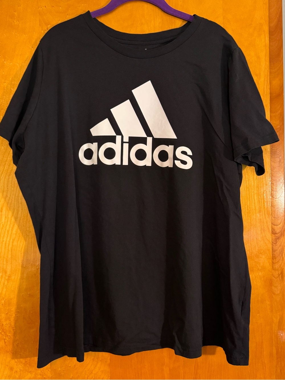 adidas Black Tee with White Logo